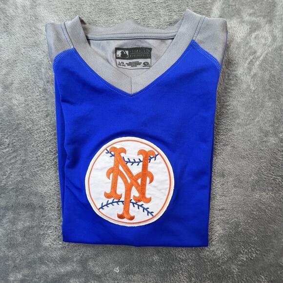New York Mets Shirt Large True Fan Embroidered Logo Short Sleeve Genuine Merch - Picture 10 of 10
